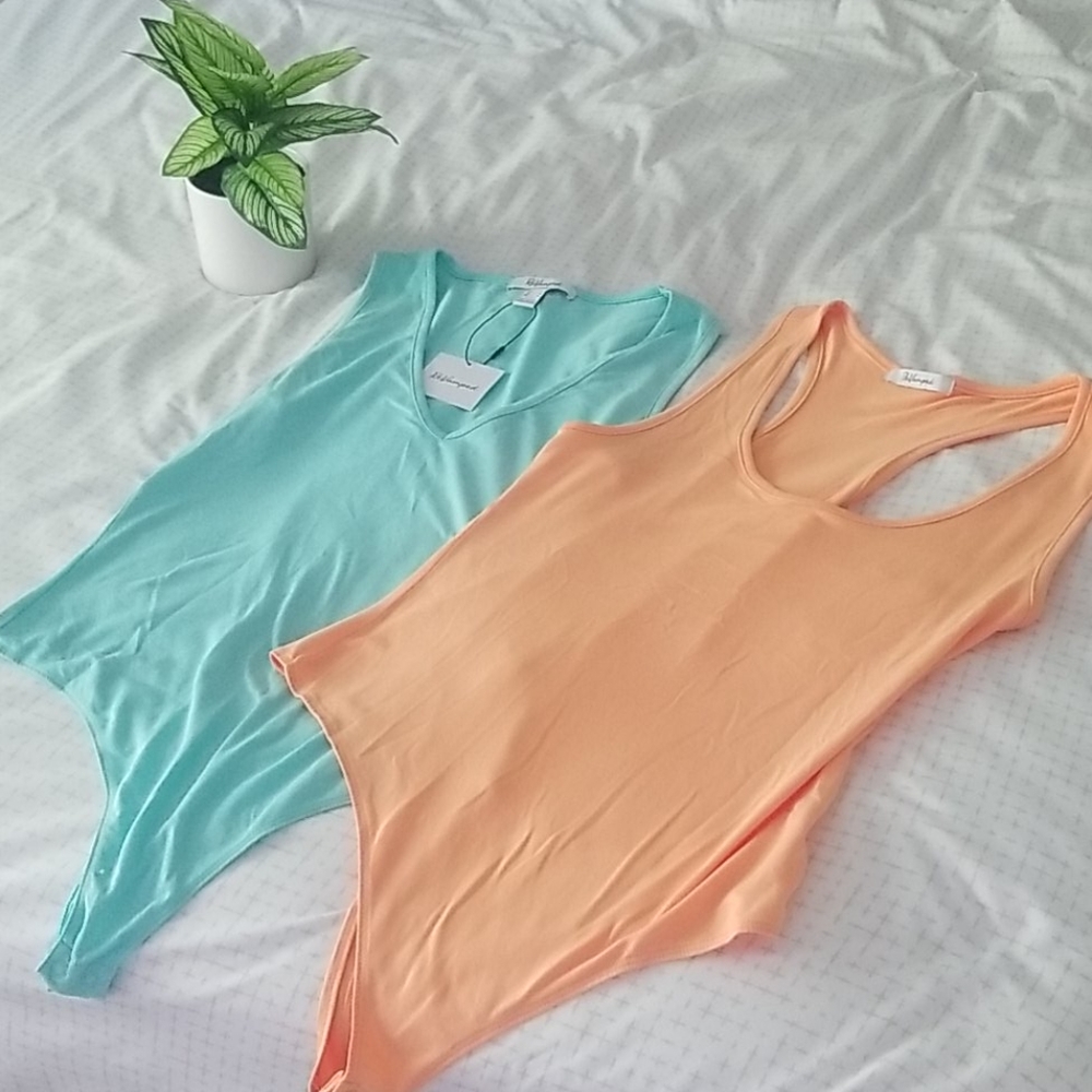 TWO Wetseal bodysuit tank tops